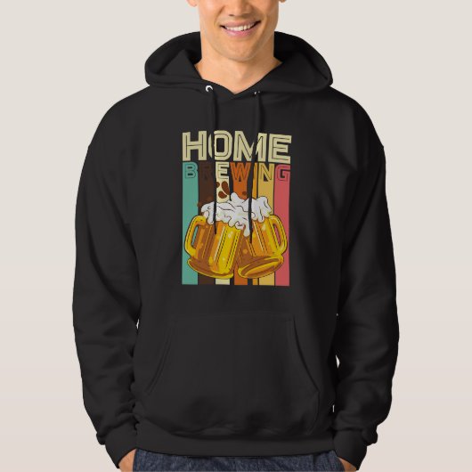 Retro Home Brewing Craft Beer Microbrew Hops Beer Hoodie (Vorderseite)