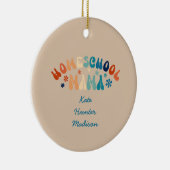 Retro Homeschool Mama Mama Personalisiert Keramik Ornament (Rechts)