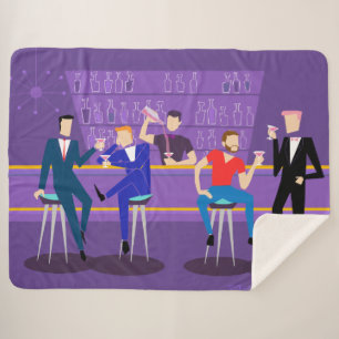 Retro homosexuelle Bar Sherpa Decke Sherpadecke