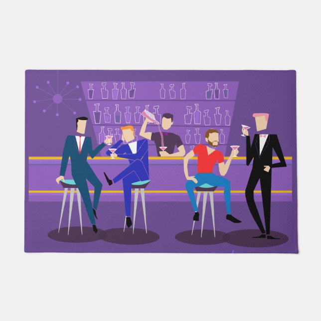 Retro homosexuelle Bar-Tür-Matte Fußmatte (Vorderseite)