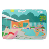 Retro homosexuelle Pool-Party-Bad-Matte Badematte (Vorderseite)