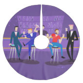Retro homosexueller Bar-Weihnachtsbaum-Rock Polyester Weihnachtsbaumdecke (Vorderseite)
