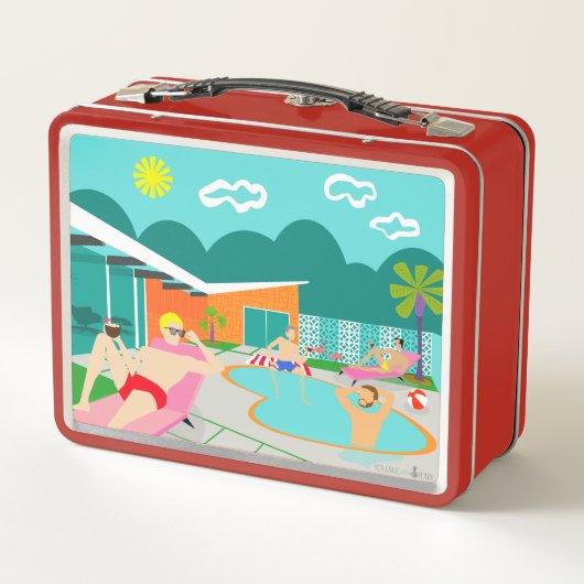 Retro homosexueller metall lunch box (Rückseite)