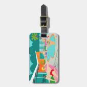 Retro homosexueller Pool-Party-Gepäck-Umbau Gepäckanhänger (Vorderseite vertikal)