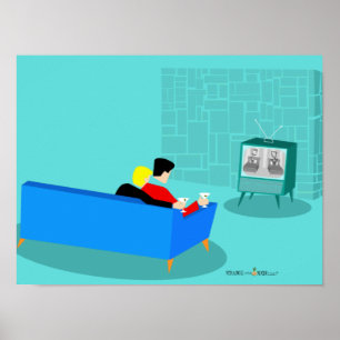 Retro-Homosexuelles-Paar-Poster, Wertplakatpapier  Poster