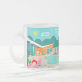 Retro homosexuelles Pool-Party-mattierte GlasTasse Mattglastasse (Links)