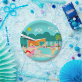 Retro homosexuelles Pool-Party-Papierplatte Pappteller (Party)