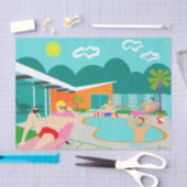 Retro homosexuelles Pool-Party-Seidenpapier Seidenpapier (Handwerk)