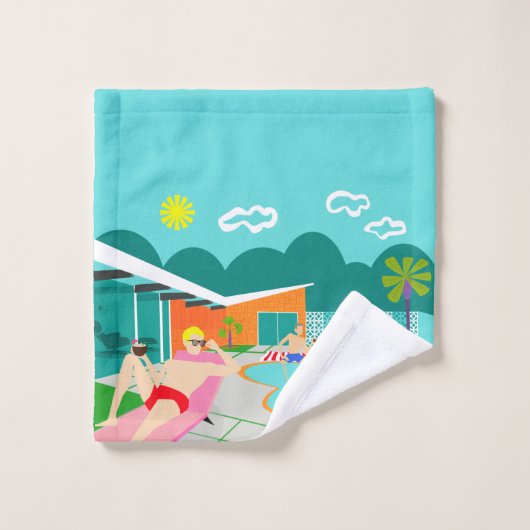 Retro homosexuelles Pool-Party-Tuch-Set Badhandtuch Set (Waschlappen)