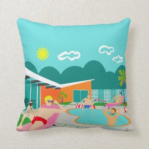 Retro homosexuelles Pool-Partythrow-Kissen Kissen