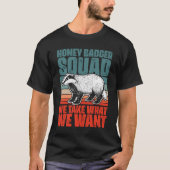 Retro Honey Badger Squad für einen satelfanatische T-Shirt (Vorderseite)