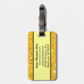 Retro Honey Bees Gepäckanhänger (Rückseite vertikal)