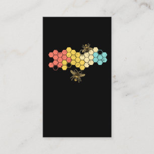 Retro Honeycomb Bienenhäuser Design für Bienen L Visitenkarte