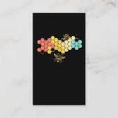 Retro Honeycomb Bienenhäuser Design für Bienen Lov Visitenkarte (Vorderseite)