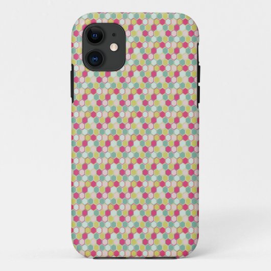Retro Honeycomb Case-Mate iPhone Hülle (Rückseite)