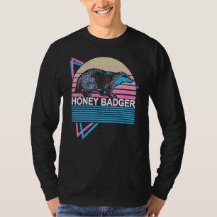 Retro Honig-Dachs Vaporwave 80er 90er T-Shirt
