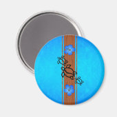 Retro Honu Surfboard Magnet (Vorderseite/Rückseite)