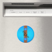 Retro Honu Surfboard Magnet (In Situ (Geschirrspüler))