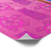 Retro Honu Surfboard Poster (Ecke)