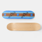 Retro Honu Surfboard Skateboard (Horizontal)