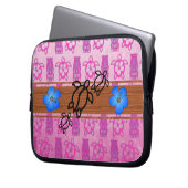 Retro Honu Surfbrett Laptopschutzhülle (Vorderseite Links)