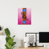 Retro-Honu-Surfbrett Poster (Heimbüro)