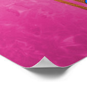 Retro-Honu-Surfbrett Poster (Ecke)