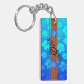 Retro Honu Surfbrett Schlüsselanhänger (Vorderseite links)