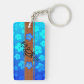 Retro Honu Surfbrett Schlüsselanhänger (Rückseite)