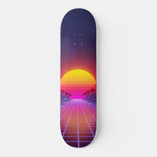 Retro-Horizont Skateboard (Vorderseite)