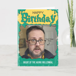 Retro-Horror-Buchcover zum Geburtstag Karte