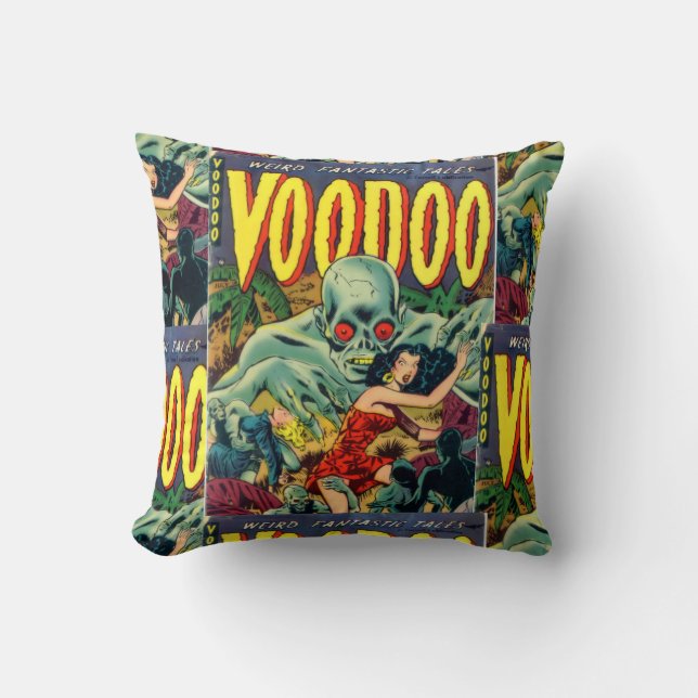 Retro Horror Comic Buch dekorative Throw Kissen (Vorderseite)