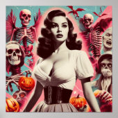 Retro Horror Girl Poster (Vorne)