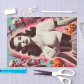 Retro Horror Girl Seidenpapier (Handwerk)