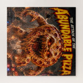 Retro-Horror-Monster-Jigsaw-Puzzle: Der Angriff vo Puzzle (Horizontal)