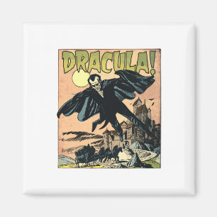 Retro Horror Movie Monster Vampire Vintag Hallowag Magnet