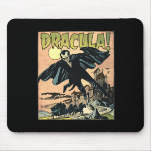 Retro Horror Movie Monster Vampire Vintag Hallowag Mousepad