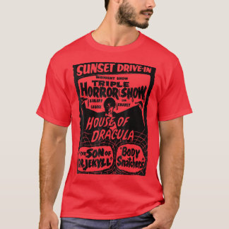 Retro Horror Movie Monster Vampire Vintag Hallowag T-Shirt