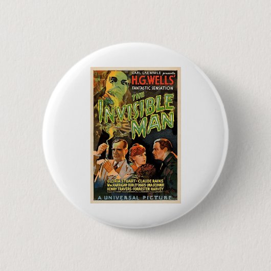 Retro Horror Movie S Monsters Halloween Button (Vorderseite)