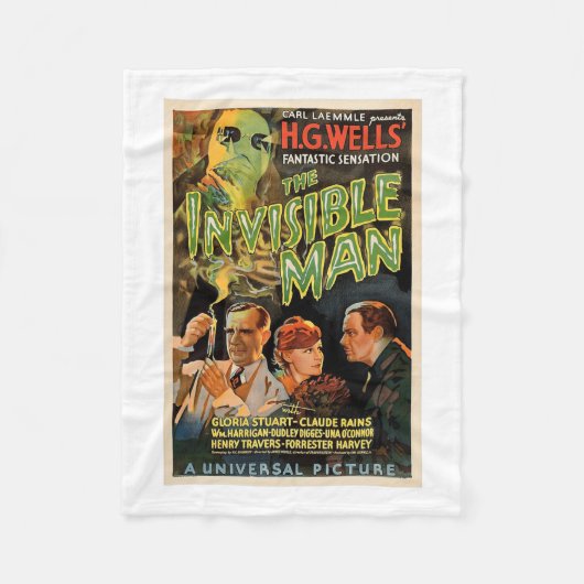 Retro Horror Movie S Monsters Halloween Fleecedecke (Vorderseite)