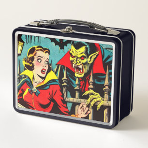 Retro-Horror-Vampir-Comics Metall Brotdose