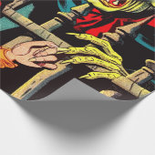 Retro Horror Vampire Comicen Geschenkpapier (Ecke)
