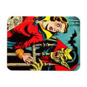 Retro Horror Vampire Comicen Magnet (Horizontal)