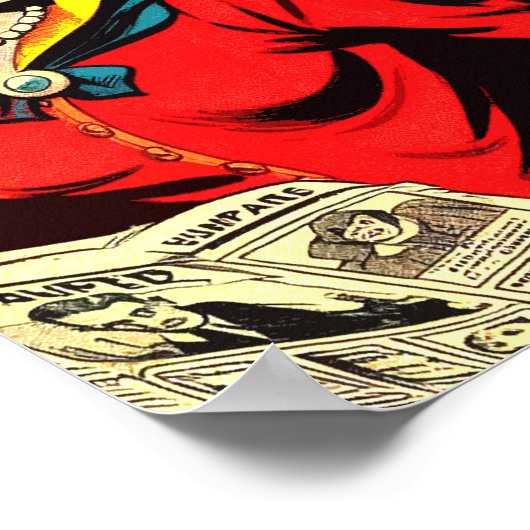 Retro Horror Vampire Comicen Poster (Ecke)