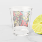 Retro Horror Vampire Comicen Schnapsglas (Rückseite)