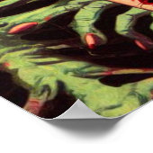 Retro Horror Zombie Button-up Poster (Ecke)