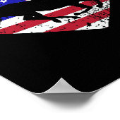 Retro Horse American Flag Herbst 4. Juli USA Pa Poster (Ecke)