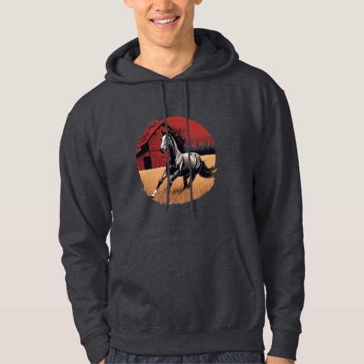 Retro Horse Hoodie (Vorderseite)