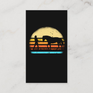 Retro Horse Show Reiten Reitsport Vintag Cowgirl Visitenkarte