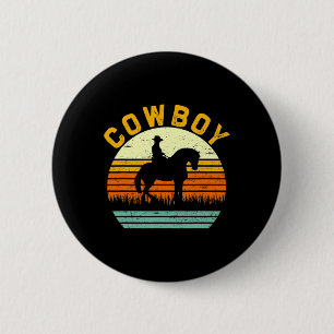 Retro Horseback Reiten Rodeo Western Line Tanz Ho Button